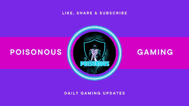 a purple and pink banner with poisonous gaming updates