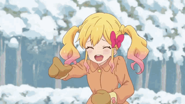 a cartoon girl with pigtails and the letter b on her sleeve
