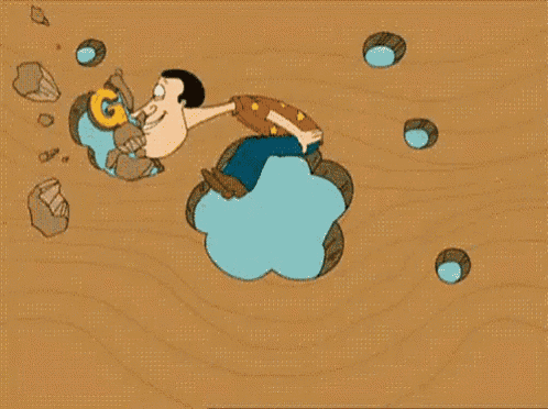 a cartoon of a man with the words giggity giggity zoo