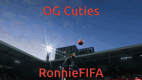 a poster for og cuties ronnie fifa shows a soccer player throwing a soccer ball