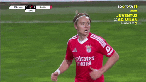 a soccer game is being shown on sport tv 1
