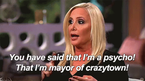 Mayor Of Crazytown GIF - Real Housewives Of Orange County You Said Im A Psycho GIFs