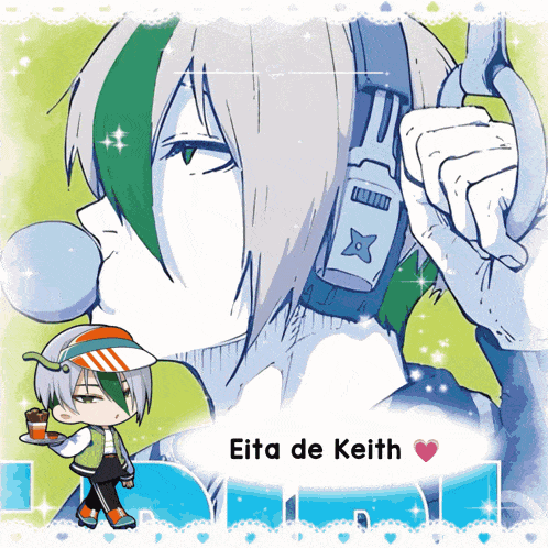 a drawing of a person with the name eita de keith on the bottom