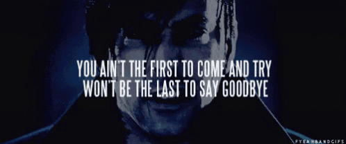 a picture of a man with the words you ain t the first to come and try