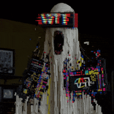 a ghost with a sign that says vote