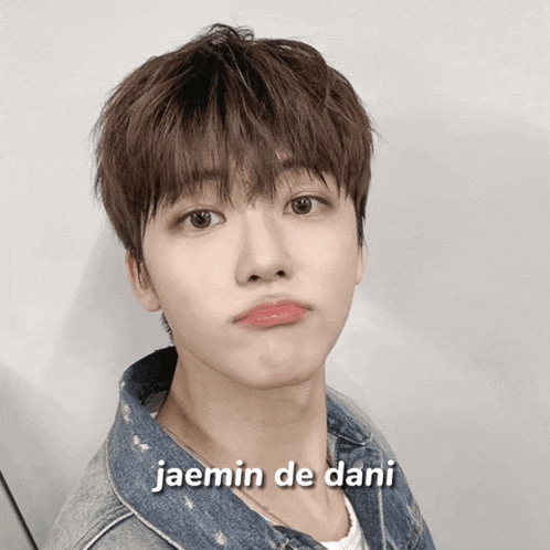 a close up of a person with the name jaemin de dani