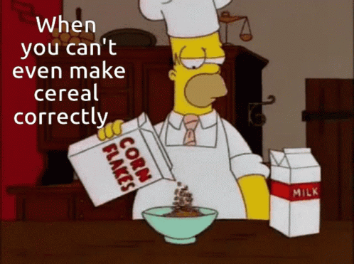 Bad Cook Homer GIF - Bad Cook Homer Cant Make Cereal GIFs