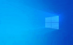 a blue background with a windows logo in the middle of it .