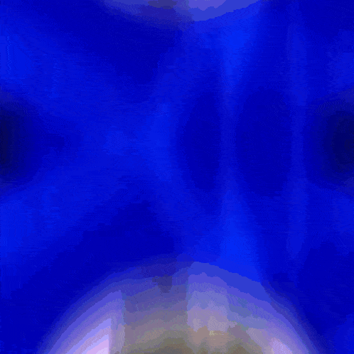 a painting with a blue background and a few lines on it