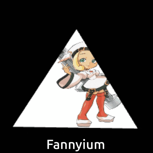 fannyium is written on the bottom of a triangle