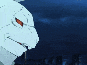 a close up of a cartoon character 's face with stitches on it
