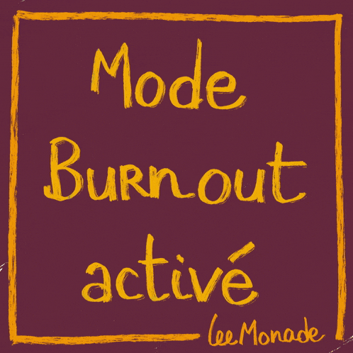 a poster that says mode burn out active in yellow letters