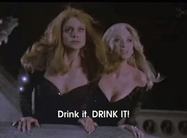 Death Becomes Her - Goldie Hawn & Meryl Streep GIF - Death Becomes Her Drink It Goldie GIFs