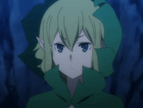 a cartoon character with blonde hair and blue eyes
