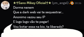 a screenshot of a conversation with sano mikey official