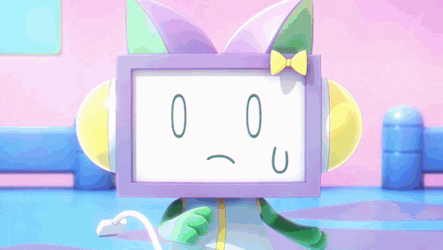 a cartoon character with the number 3 on it 's head