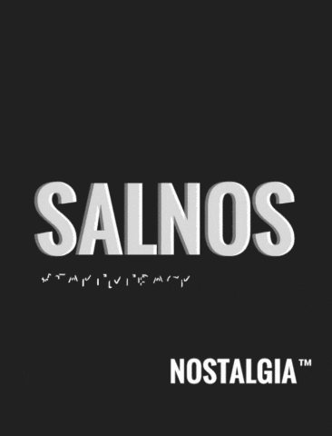 a black background with the word salnos in white letters