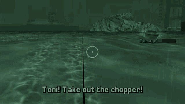 a screenshot of a video game says " toni take out the chopper "