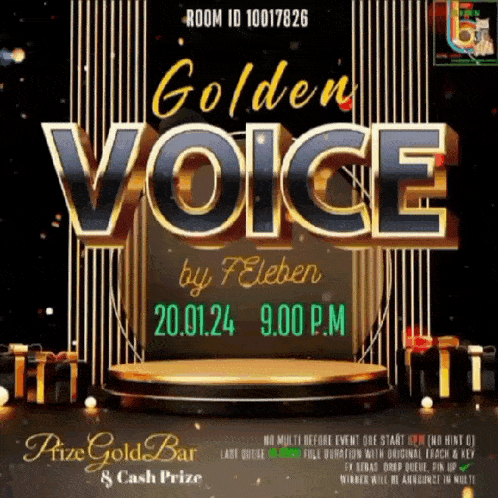 an advertisement for a golden voice by f leben