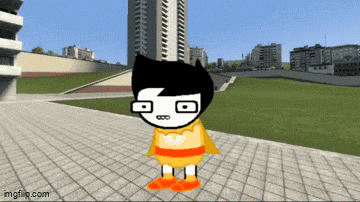 a cartoon character is wearing a yellow cape and orange shoes