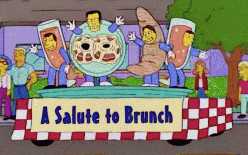 Salute To Brunch GIF - Brunch Simpsons GIFs
