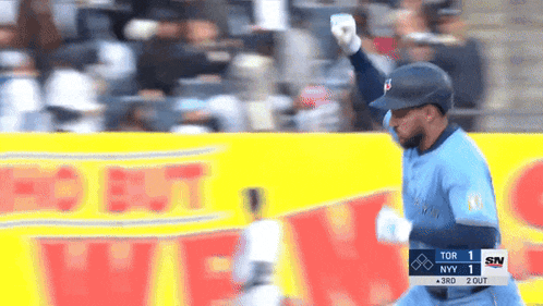 a baseball game is being played between tor and nyy
