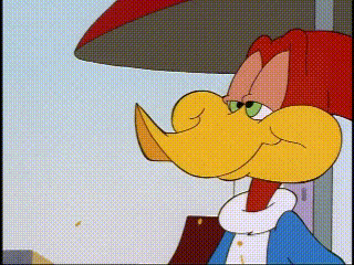 woody woodpecker is a cartoon character with a big beak