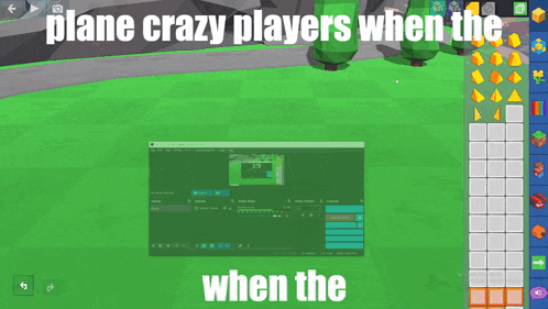 a screen shot of a video game with the words plane crazy players when the when the