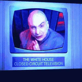 the white house closed circuit television is shown on a television
