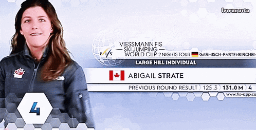 a woman is standing in front of a screen that says large hill individual