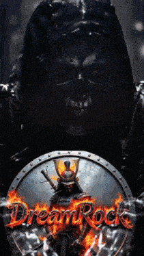 a poster with a samurai and the words dreamrock