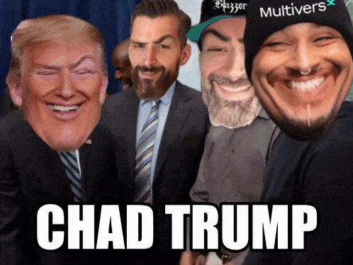a picture of chad trump with a bunch of faces
