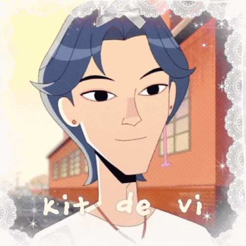 a cartoon drawing of a man with the words kit de vi written below him