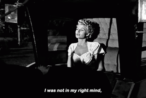 Vintage Movie The Lady From Shanghai GIF - Vintage Movie The Lady From Shanghai I Was Not In My Right Mind GIFs