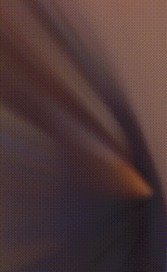 a blurry picture of a person 's feet with a blue hat on
