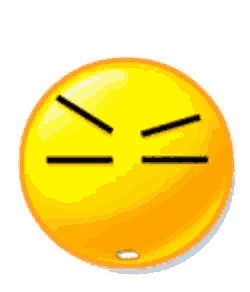 a yellow smiley face with a drop of sweat on it