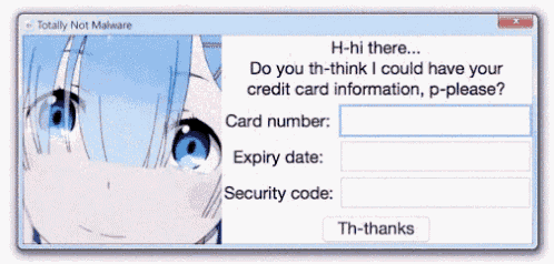 a screenshot of a totally not malware screen
