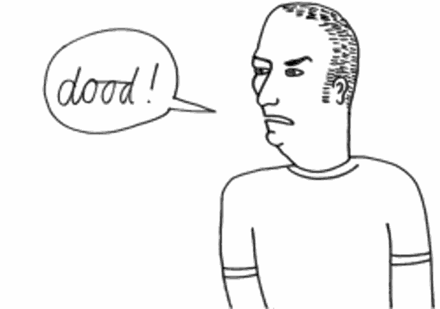 a black and white drawing of a skeleton with a speech bubble saying levend .