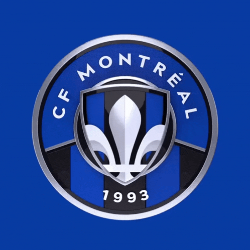 a logo for cf montreal 1993 with a fleur de lis