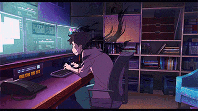 Pompo The Cinephile Typing Fast GIF - Pompo The Cinephile Typing Fast Anime GIFs