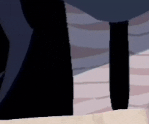 a close up of a person 's legs in a cartoon with a blurred background .