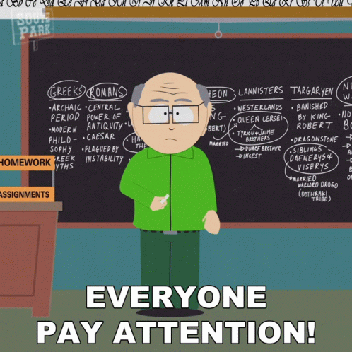Everyone Pay Attention Mr Garrison GIF - Everyone Pay Attention Mr Garrison South Park GIFs