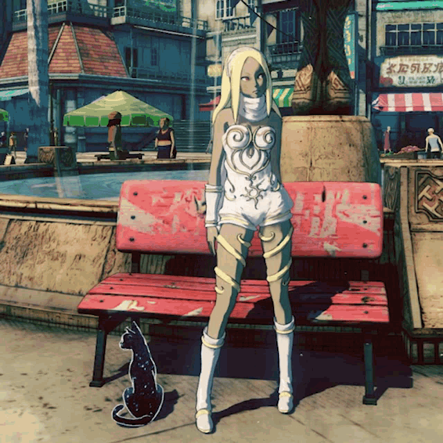 Gravity Rush2gravity Daze2 Lei Colmosna Marketplace GIF - Gravity Rush2gravity Daze2 Lei Colmosna Marketplace Kat You There GIFs