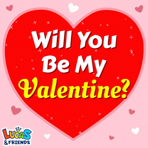 a red heart with the words " will you be my valentine "