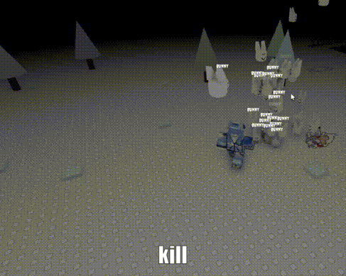 a screenshot of a video game with the words kill on the bottom