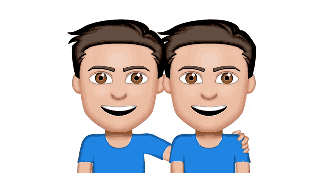 a cartoon illustration of two men holding hands