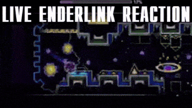a video game screen with the words live enderlink reaction written on it