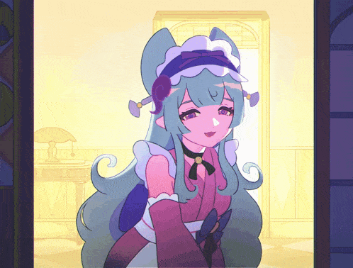 a cartoon drawing of a girl with long hair and a bow