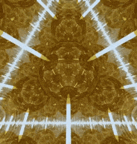 it looks like a kaleidoscope with a lot of lines coming out of it .