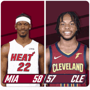 two basketball players from the heat and cleveland are shown